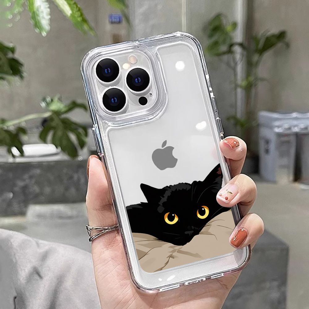 Phone Cases Trendy - Zwarte Kat Grappig Paar Mode Telefoon