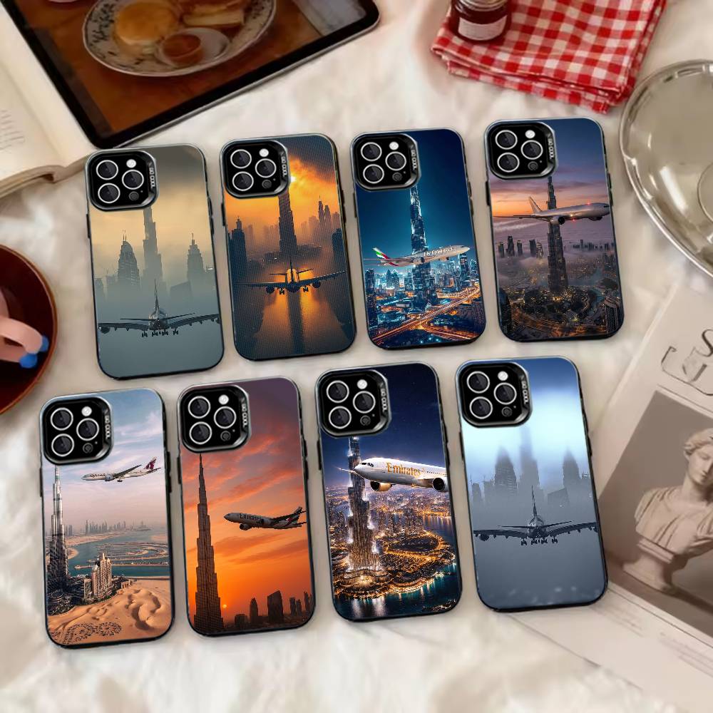Phone Cases Dubai - Dubai Burj Khalifa vliegtuig telefoonhoesje voor
