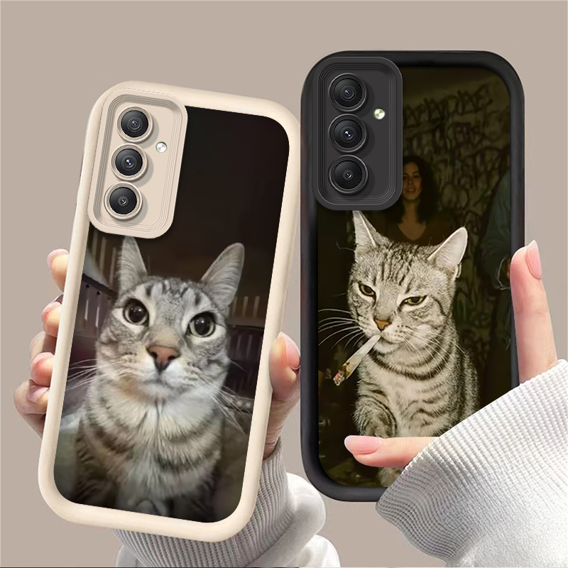 Phone Cases Trendy - Trendy katten-telefoonhoesje voor Samsung Galaxy A54