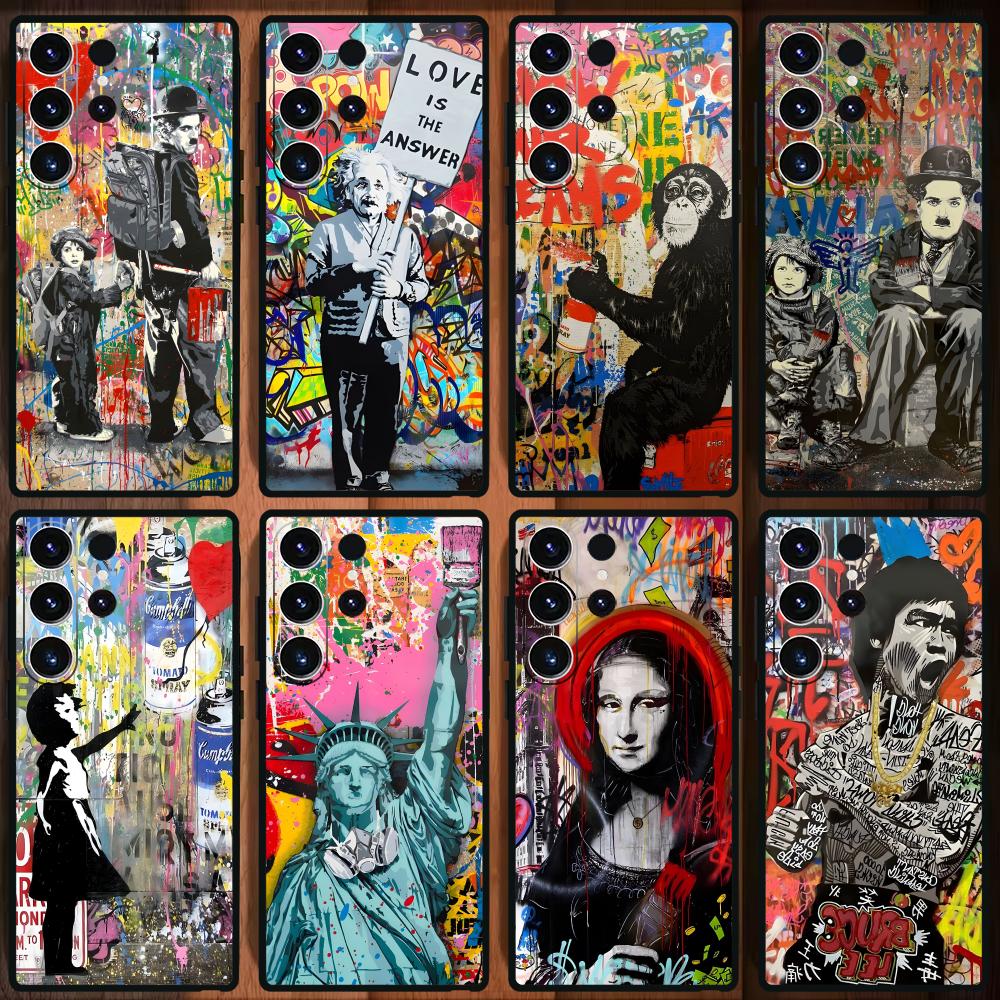 Phone Cases For Samsung Galaxy - Banksy Graffiti Art Telefoon Case Voor