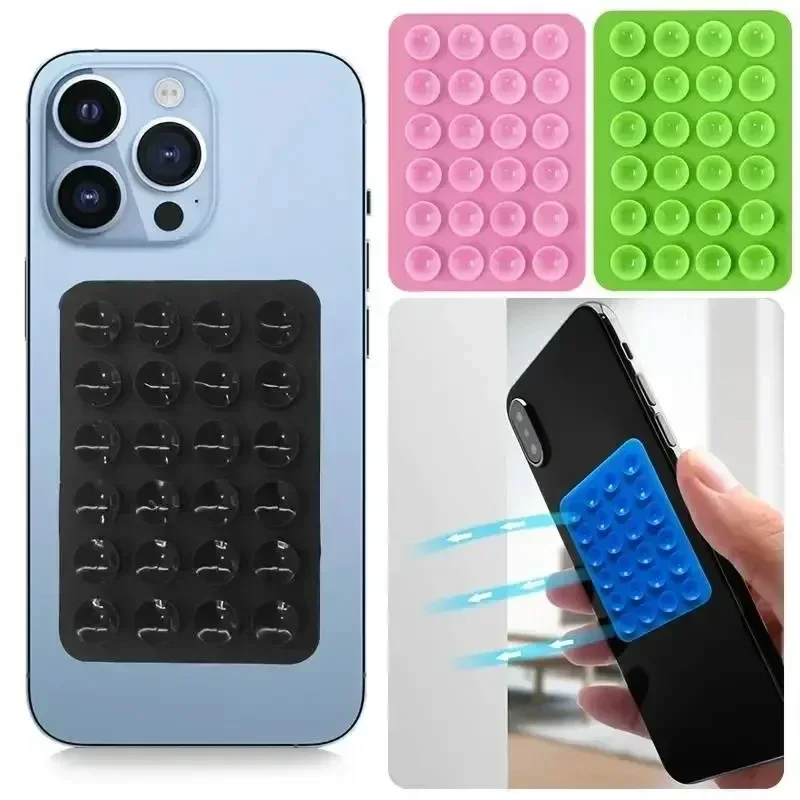 Phone Cases With Stand - Multifunctionele siliconen zuignap telefoonhouder mat zuignap