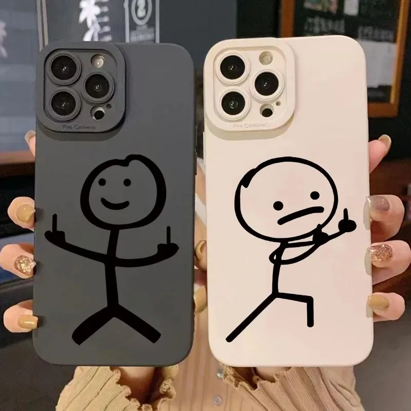 Cute Cartoon Case - Schattige cartoon-figuurtjes siliconen telefoonhoesje voor iPhone