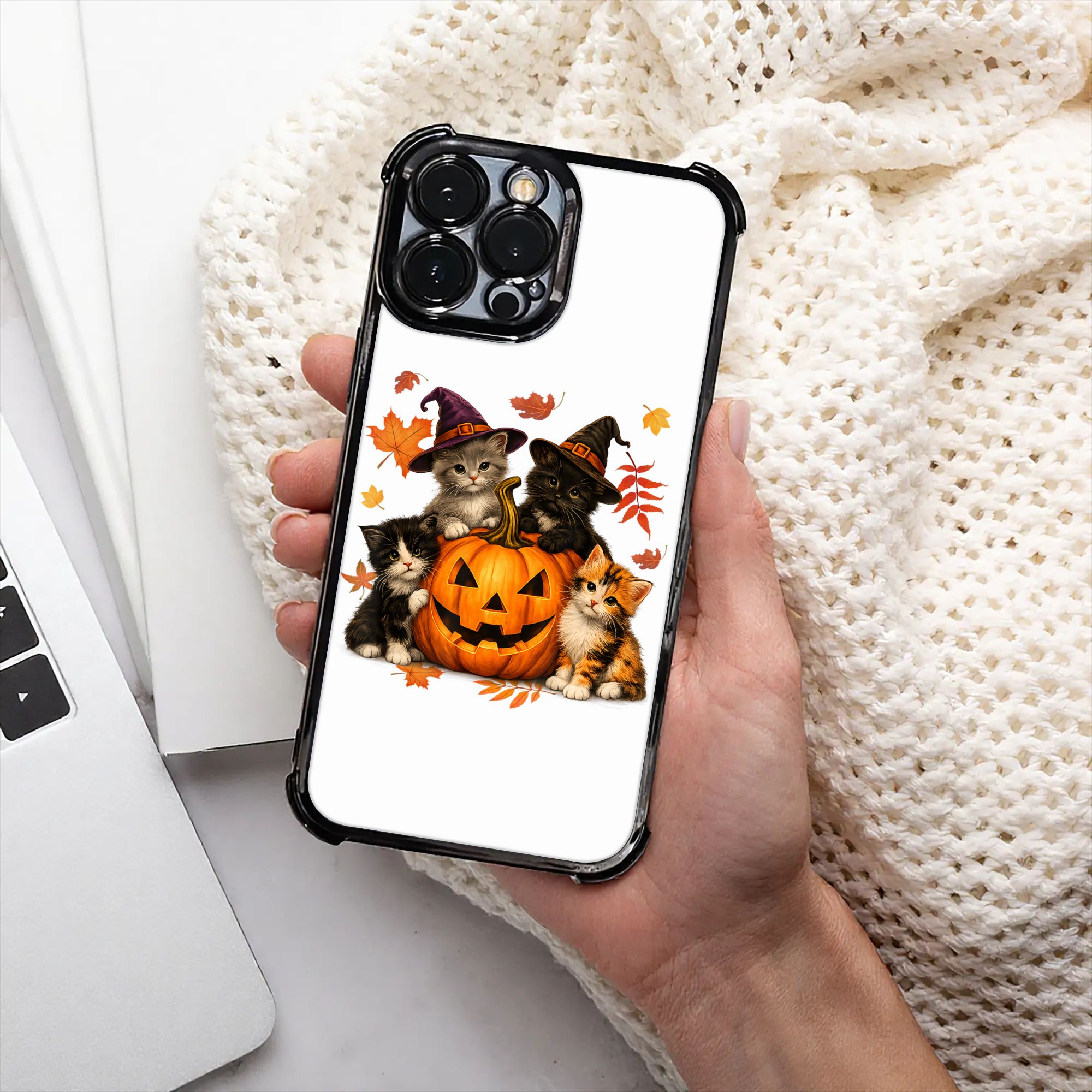 Phone Cases Men - Halloween Schattige Katten Pompoen Spookse Seizoen