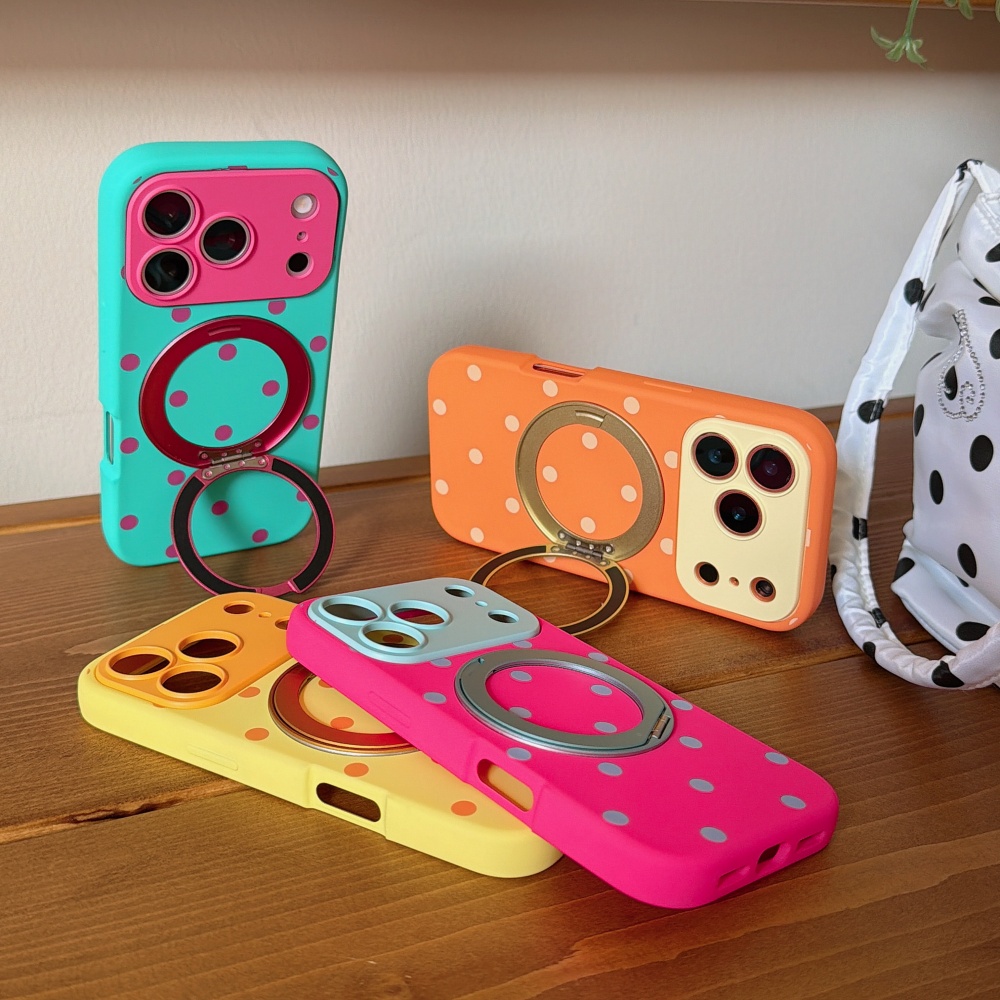 Phone Cases With Stand - INS Polka Dot Magnetisch 360 °