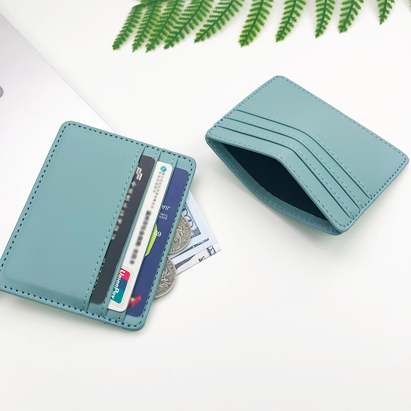 Slim Card Slot Case - 1Pc Pu Lederen Id Kaarthouder Snoep