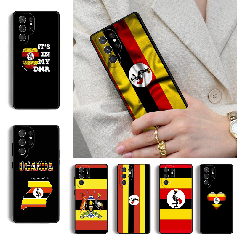 Phone Cases Uganda - Uganda Vlag Wapen Telefoonhoesje voor Samsung