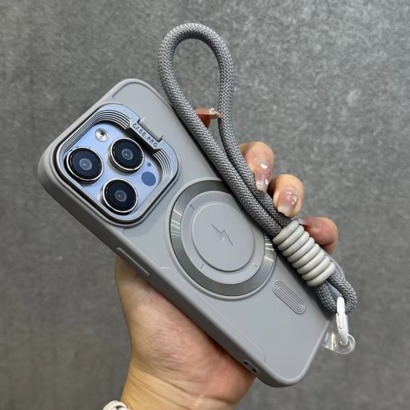 Phone Cases With Stand - Opvouwbare lensstandaard magnetische hoes voor iPhone