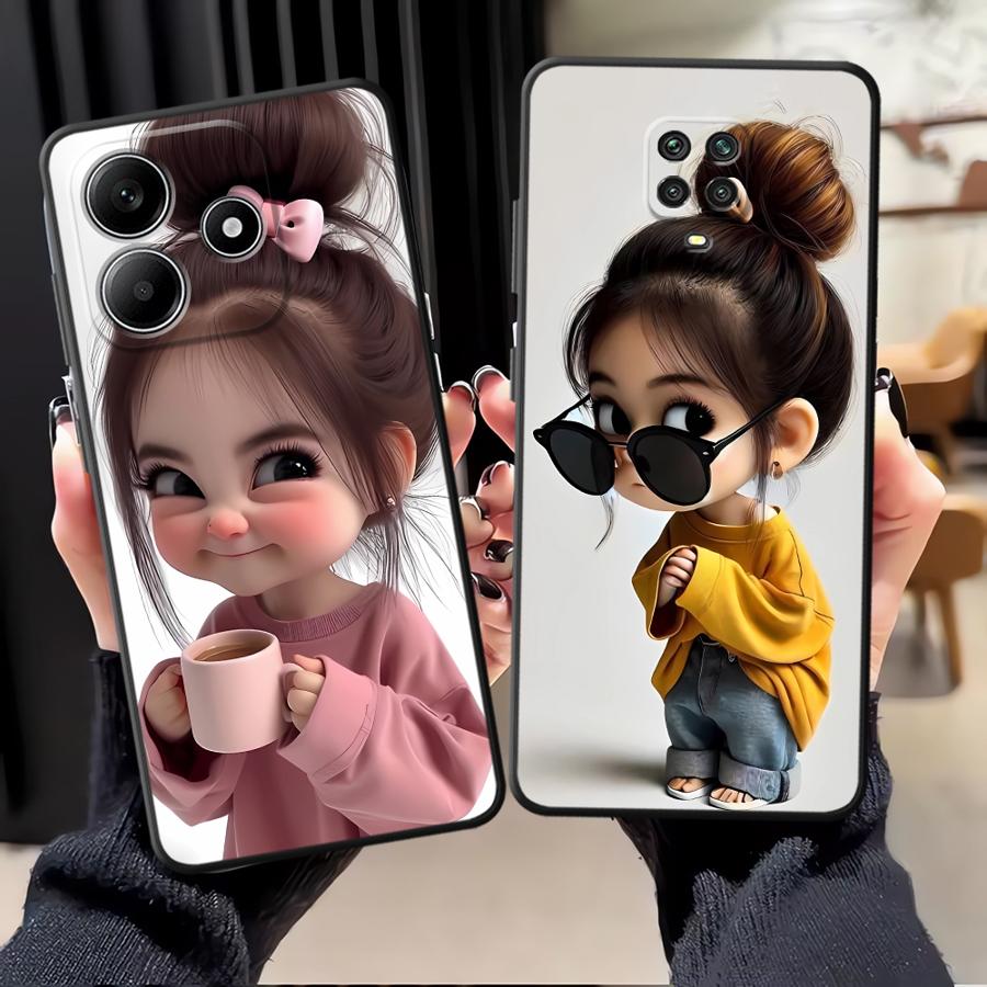 Phone Cases For Girls - Cartoonmeisjespatroon telefoonhoesje voor Xiaomi Redmi Note