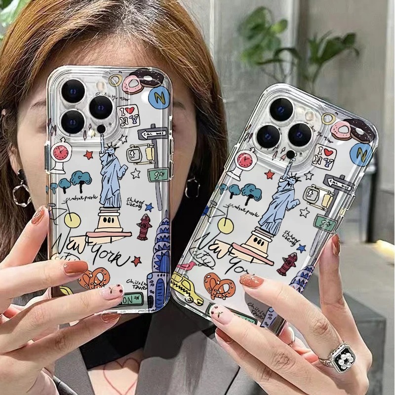 Phone Cases York - Schattig New York City Doodle Telefoonhoesje