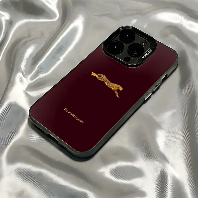 Phone Cases Trendy - Minimalistisch luipaard telefoonhoesje voor iPhone 17
