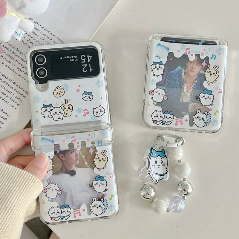 Phone Cases With Wallet - Schattig Cartoon Japan Anime Chiikawa Kaarthouder