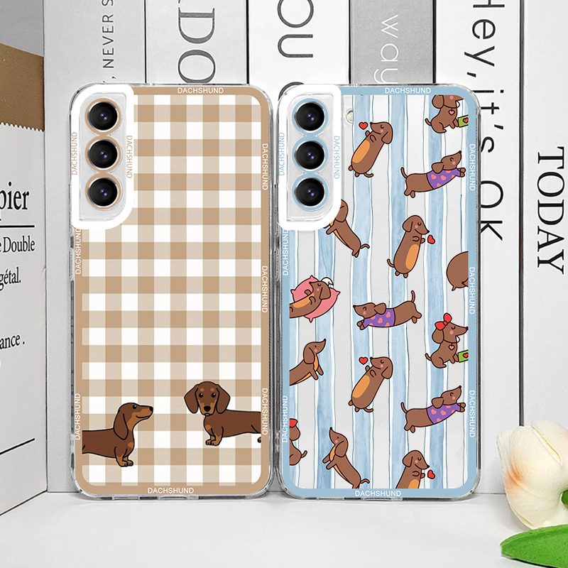 Phone Cases For Samsung Galaxy - Schattige teckel telefoonhoesje voor Samsung Galaxy