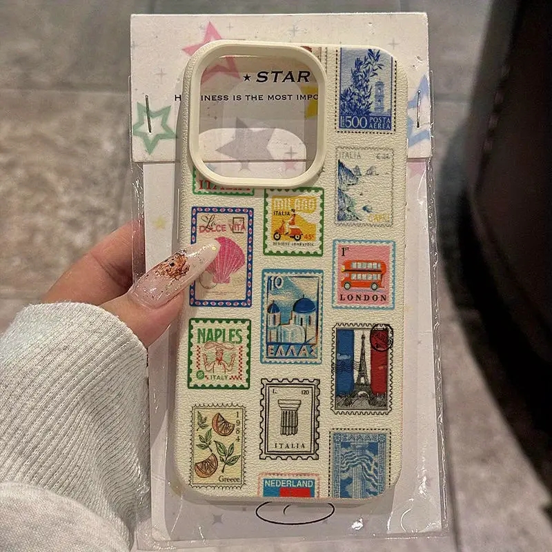 Phone Cases Designer - Levendige Retro Stempel Lichee Design Telefoonhoesje