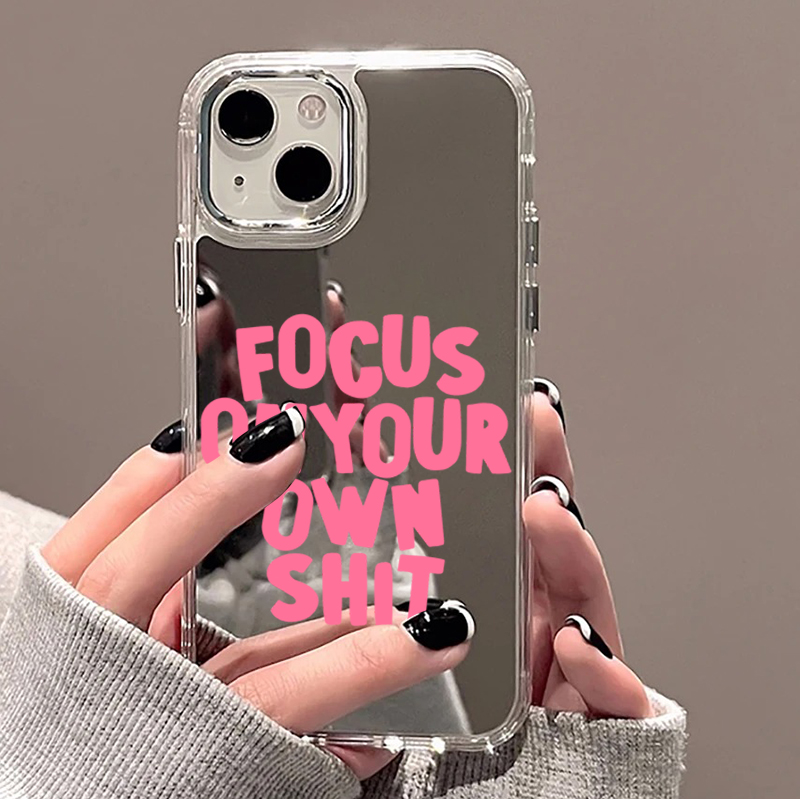 Phone Cases Trendy - Trendy Quotes & Kleurrijke Letter Spiegel