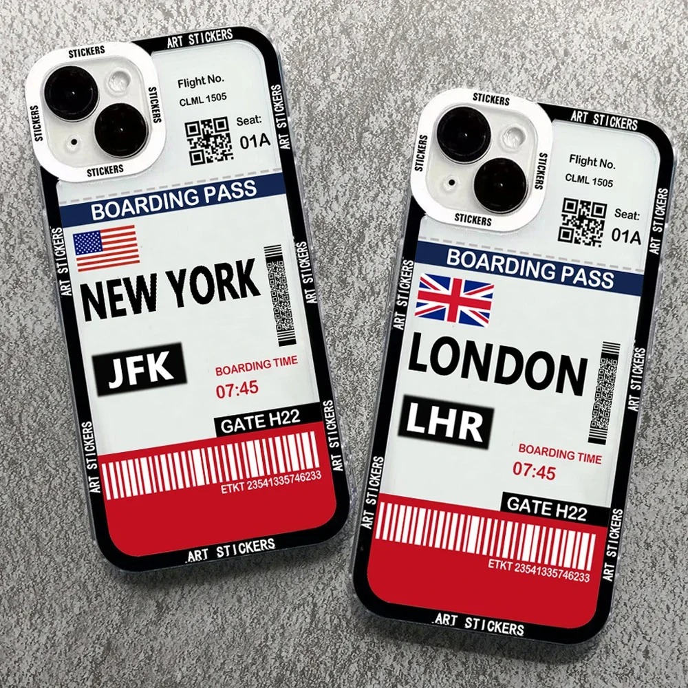 Phone Cases York - World City Travel Ticket Label Telefoonhoesje
