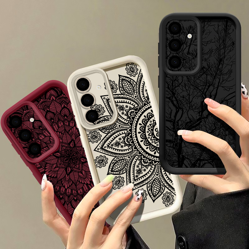 Retro Bloem Totem Patroon Tele - Phone Cases For Samsung A14 recensie en prijs