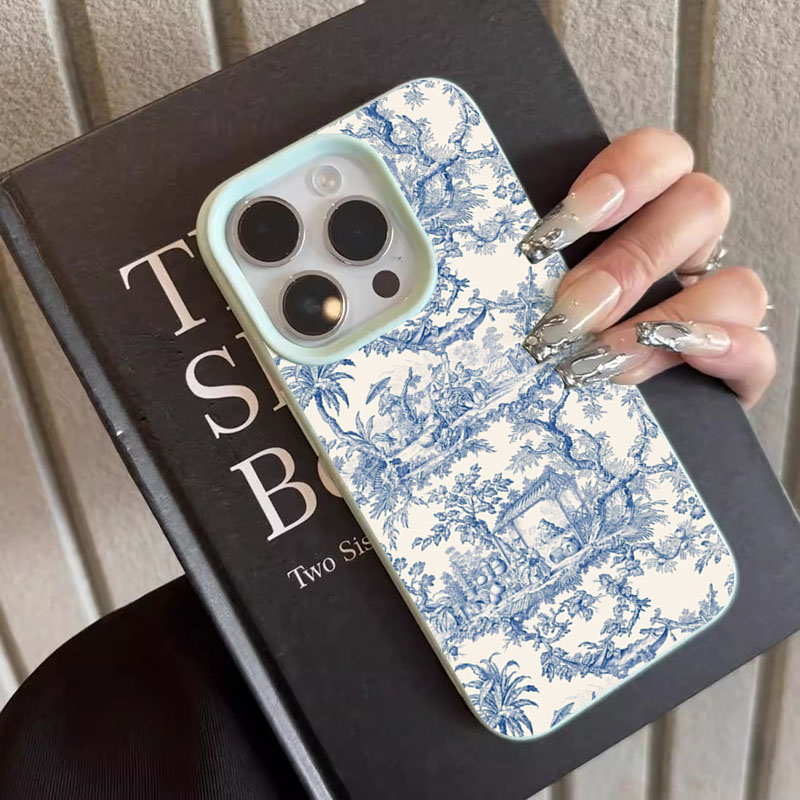 Mode Blauw Wit Porselein Telef - Phone Cases Trendy recensie en prijs