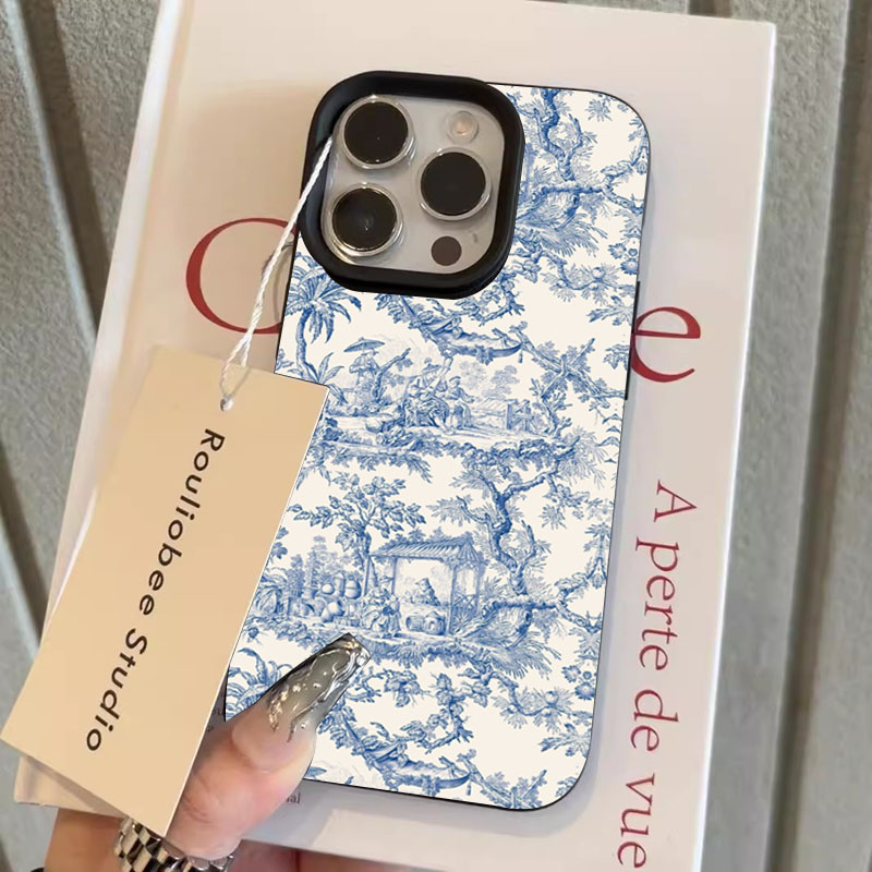 Mode Blauw Wit Porselein Telef - Phone Cases Trendy recensie en prijs