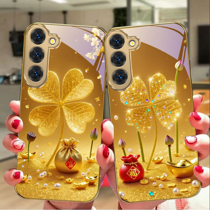 Een enorm gouden klaverblad ho - Phone Cases For Samsung Galaxy recensie en prijs