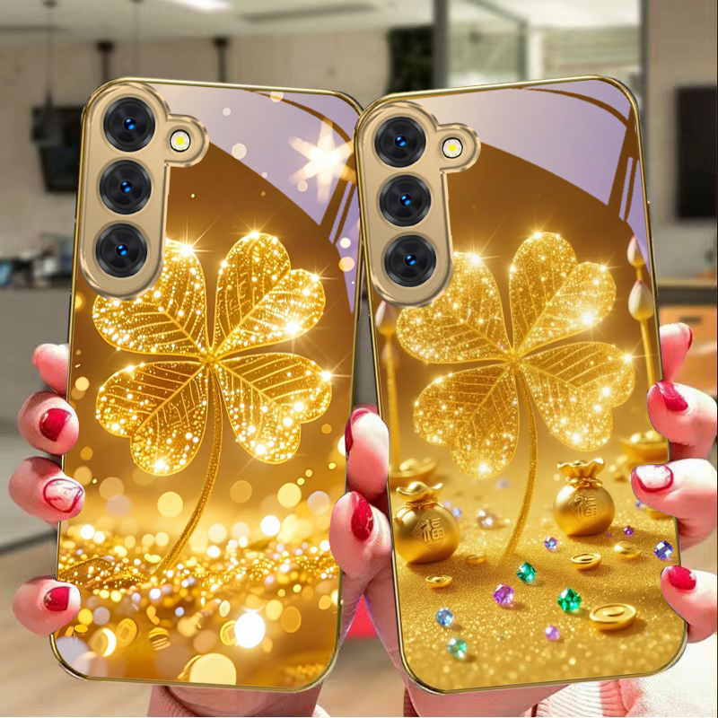 Een enorm gouden klaverblad ho - Phone Cases For Samsung Galaxy recensie en prijs