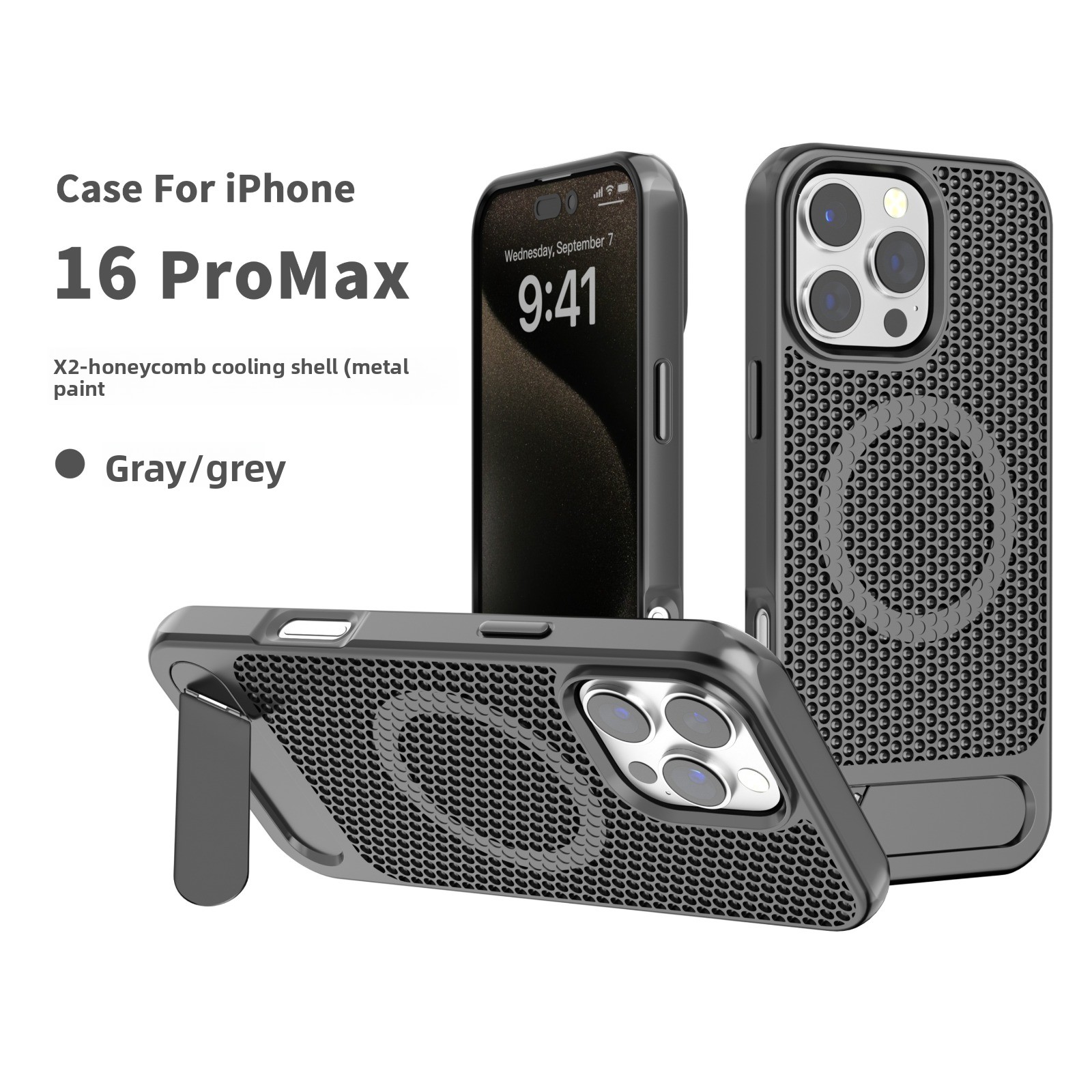 3D holle Honingraat Cooling Ma - Phone Cases With Stand recensie en prijs