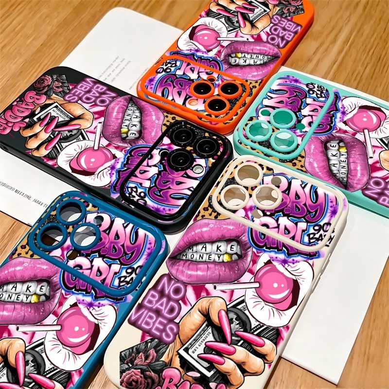 Hiphop roze lippen baby meisje - Phone Cases For Girls recensie en prijs