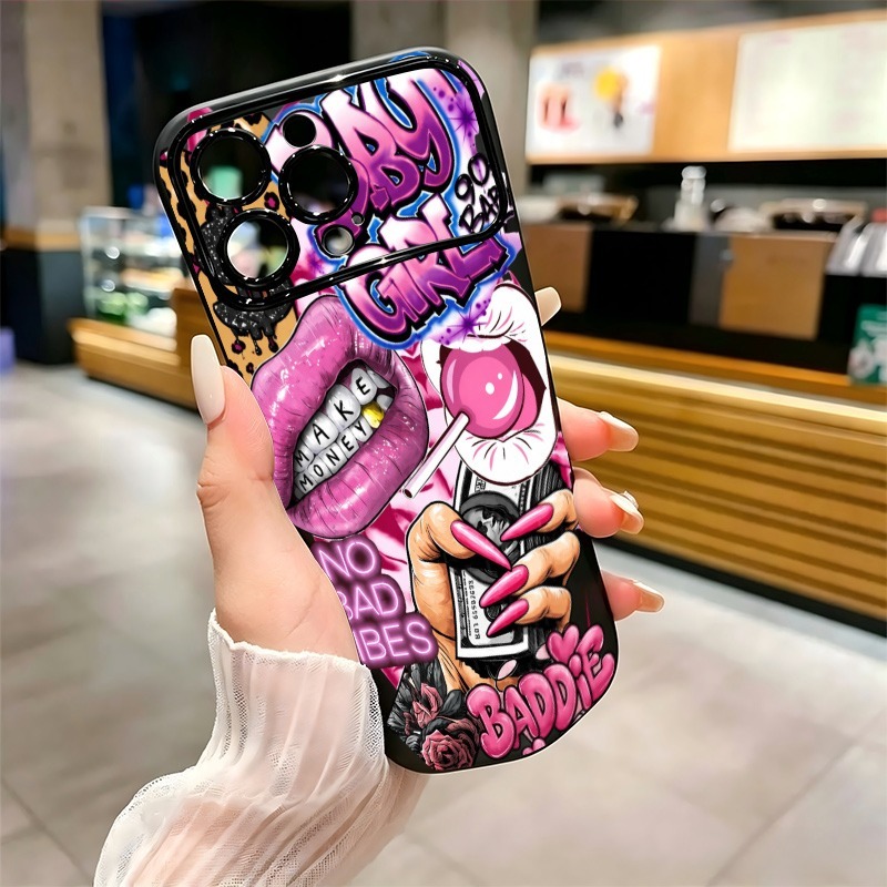 Hiphop roze lippen baby meisje - Phone Cases For Girls recensie en prijs