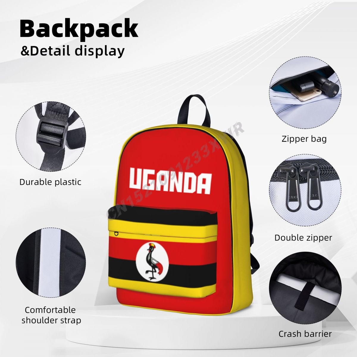 Unisex Rugzak Oeganda Vlag Uga - Phone Cases Uganda recensie en prijs