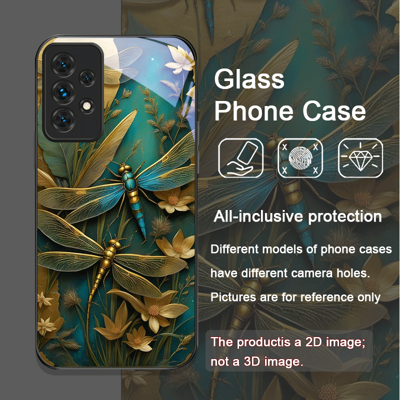 Bloem Gouden Libel Gehard Glas - Phone Cases For Samsung A14 recensie en prijs