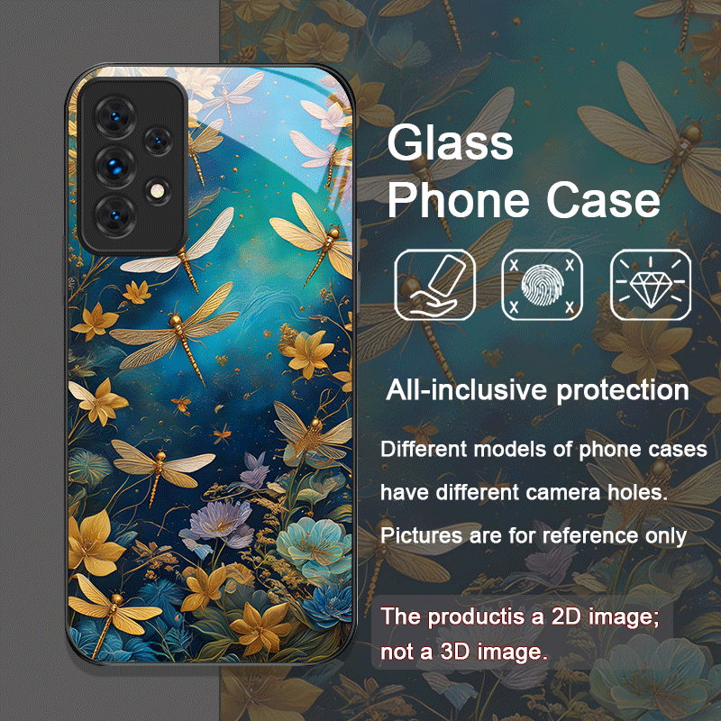 Bloem Gouden Libel Gehard Glas - Phone Cases For Samsung A14 recensie en prijs