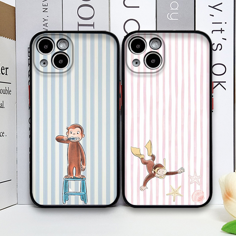 Cartoon gestreepte aap met kat - Phone Cases Iphone 17 Pro Max recensie en prijs